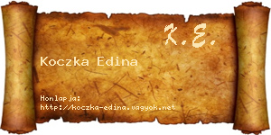 Koczka Edina névjegykártya